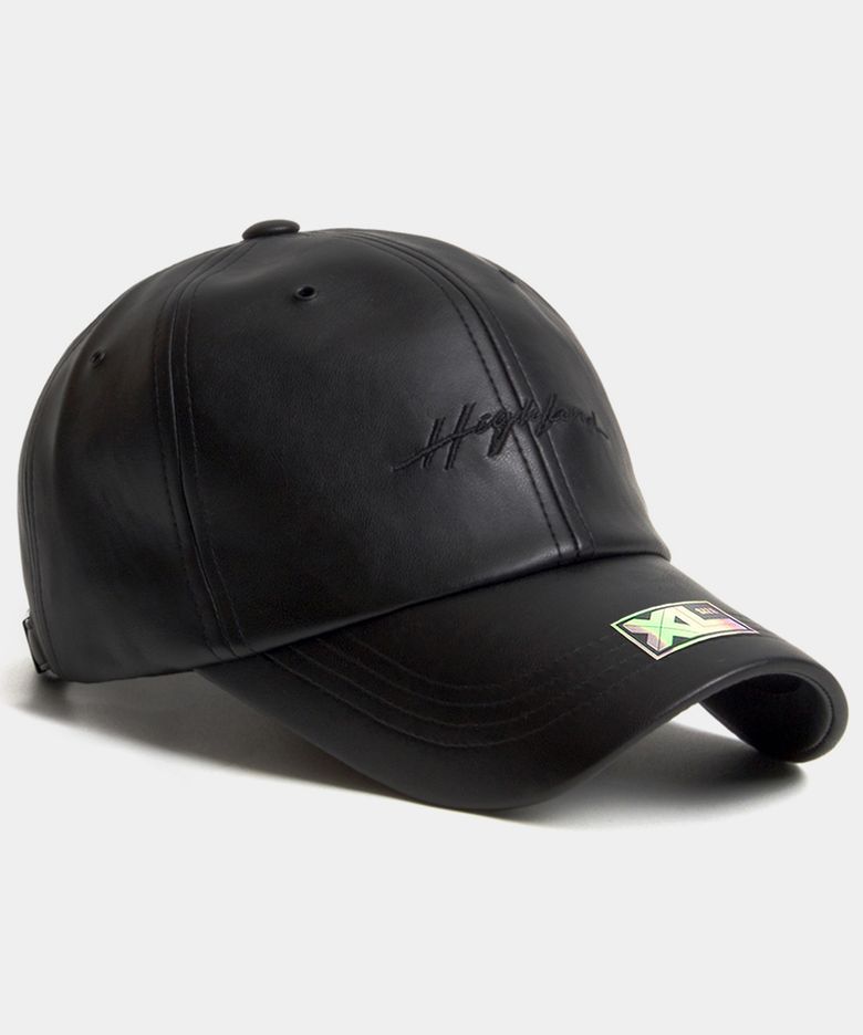 빅사이즈 볼캡 XL LEATHER HIGHLAND CAP BLACK
