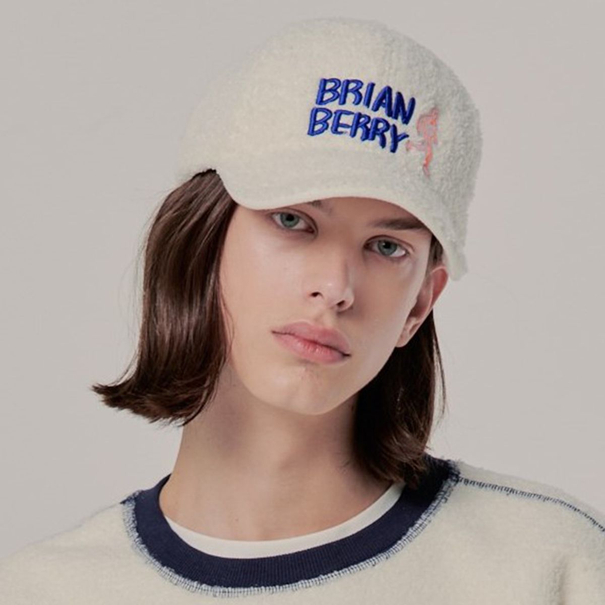 브라이언베리(BRIAN BERRY) BERRYMAN FLEECE CAP_O/WHITE