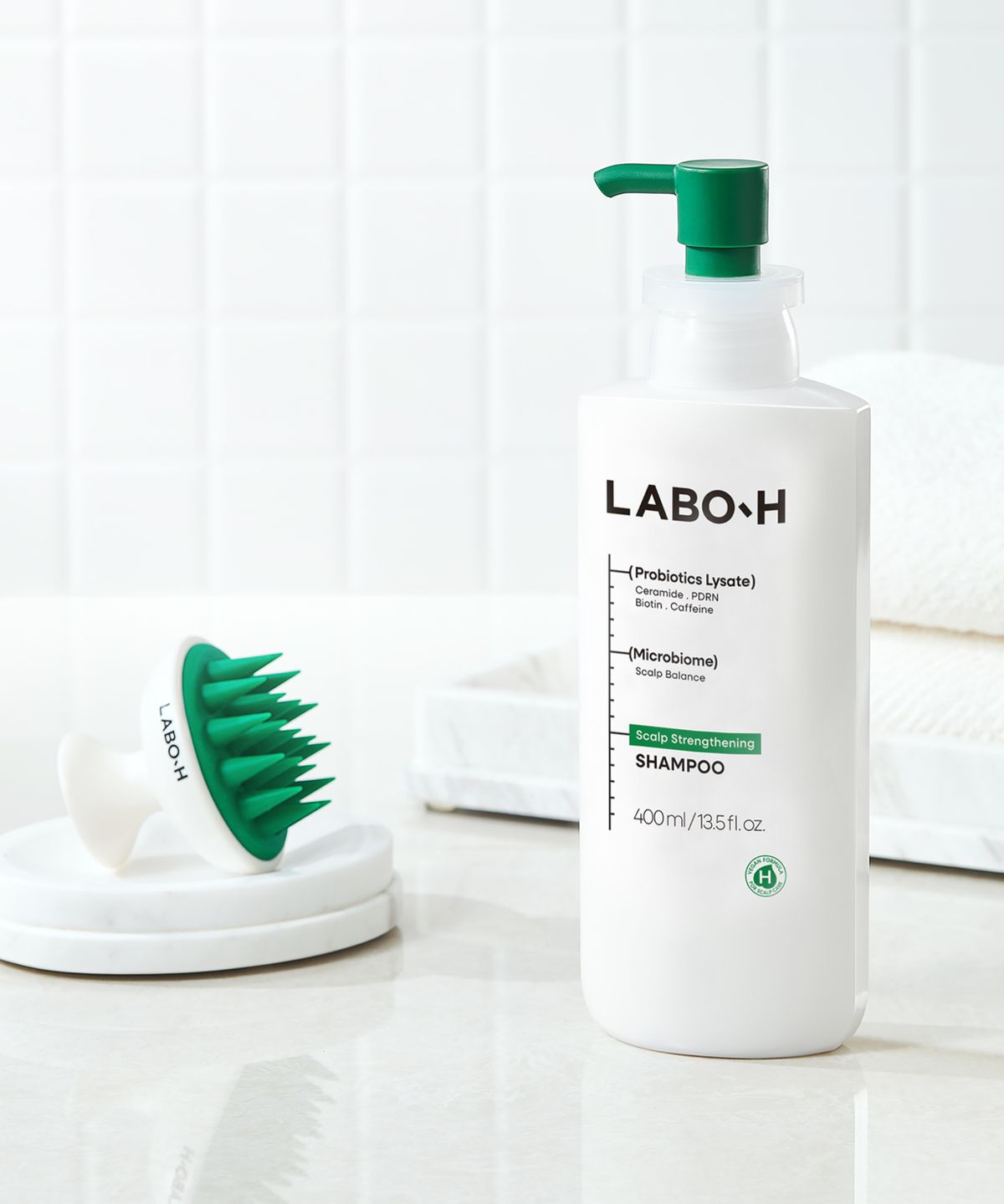 라보에이치(LABO H) 탈모증상완화 두피강화 샴푸 400ml+샴푸브러쉬