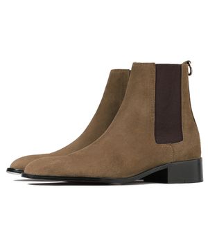 하이 앵클라인 슬림토 스웨이드 첼시부츠 3342-QS [MID BROWN]