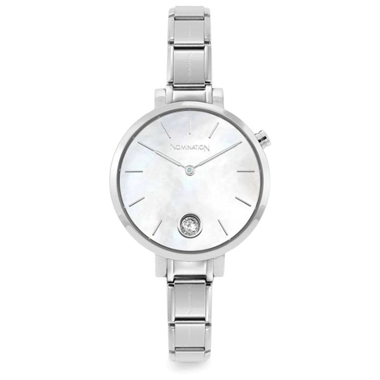 시계 파리 클래식 큐빅 레이디 (White mother of pearl) 076033/008