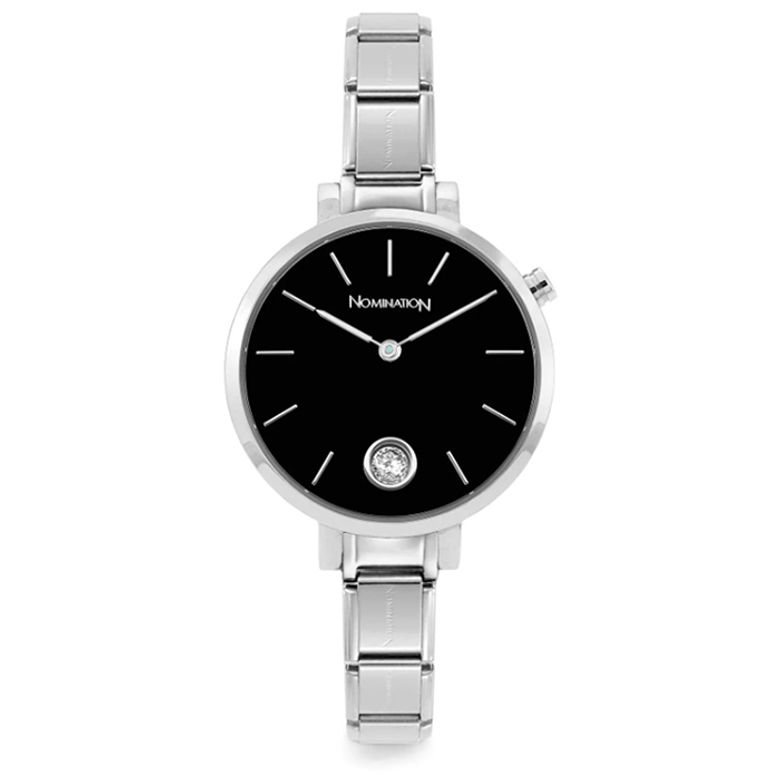 시계 파리 클래식 큐빅 레이디 (Sunray Black) 076033/012