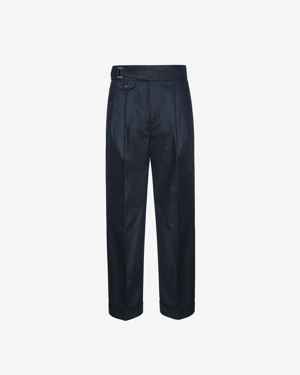 솔티(SORTIE) 20s Cotton Side Trousers (Navy)