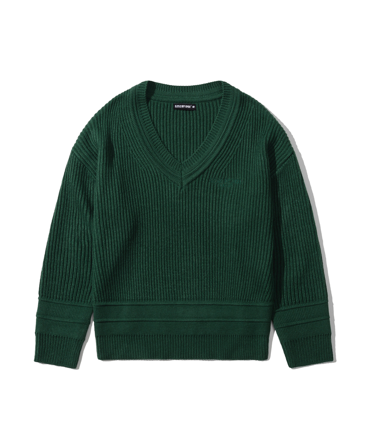 오아이오아이 컬렉션(OIOI COLLECTION) V NECK PREPPY KNIT [GREEN]