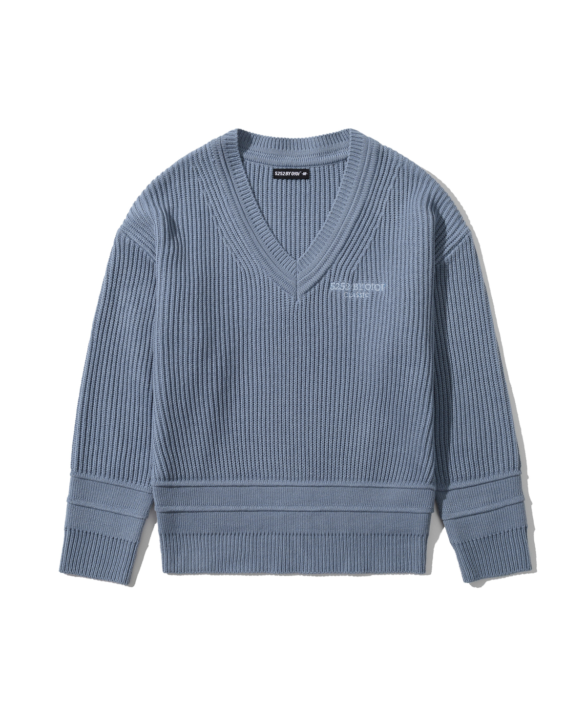 오아이오아이 컬렉션(OIOI COLLECTION) V NECK PREPPY KNIT [LIGHT BLUE]