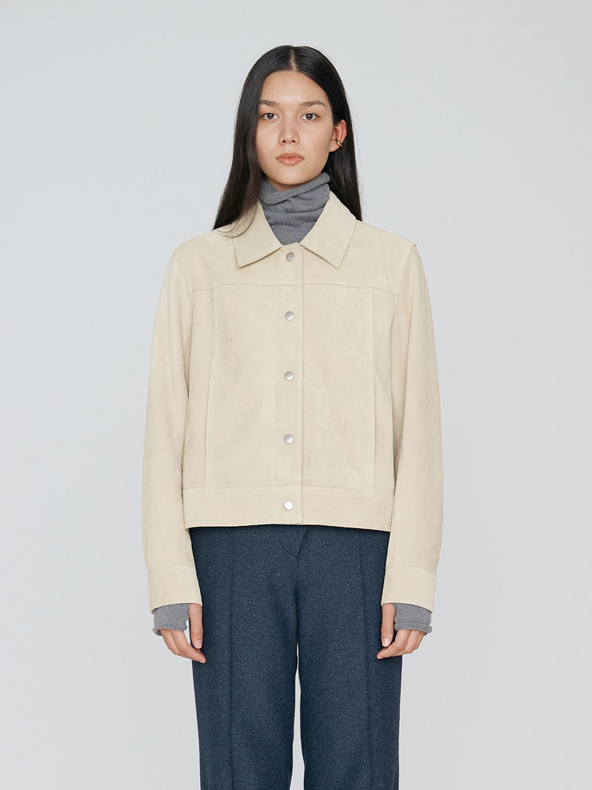 렘플레이스먼트(REMPLACEMENT) SUEDE JACKET - BUTTER BEIGE