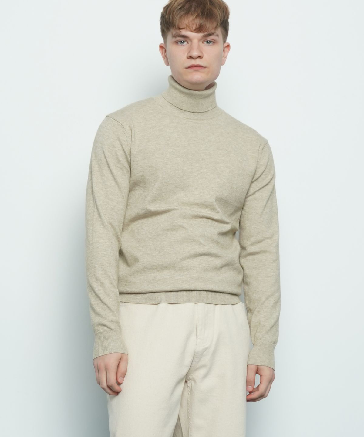 에이본(THE-ABON) M613 cash polar knit beige
