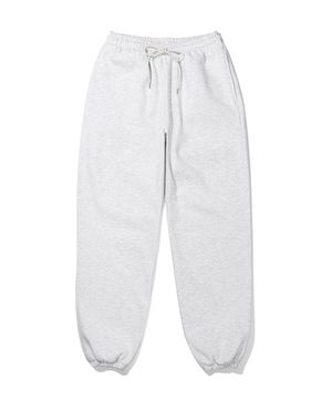 소프트 코튼 플리스 조거 팬츠_화이트멜란지