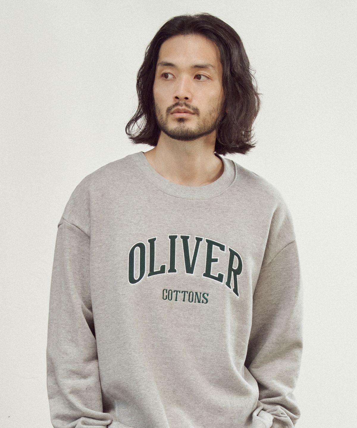 올리버코튼즈(OLIVERCOTTONS) 올리버 스웻셔츠 (그레이)