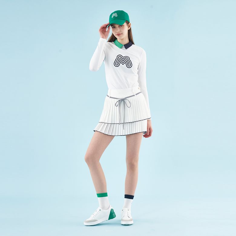 Cancan Pleats Skirt_White