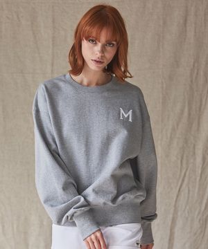 LOGO SWEATSHIRT_MELANGE GRAY MS003