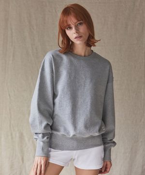 PATCH LOGO SWEATSHIRT_MELANGE GRAY MS005