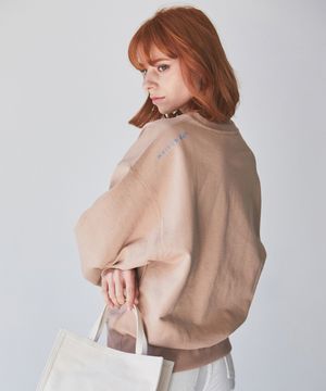 PATCH LOGO SWEATSHIRT_SAND BROWN_MS005