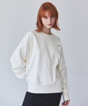 BACK LOGO SWEATSHIRT_VANILLA CREAM MS001