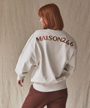 BACK LOGO SWEATSHIRT_OATMEAL BEIGE MS001