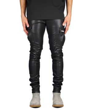 레더 카고 팬츠