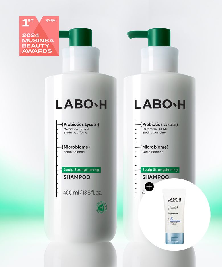 빠지는 모발 고민해결 두피강화 샴푸 400ml 2입 + 증정