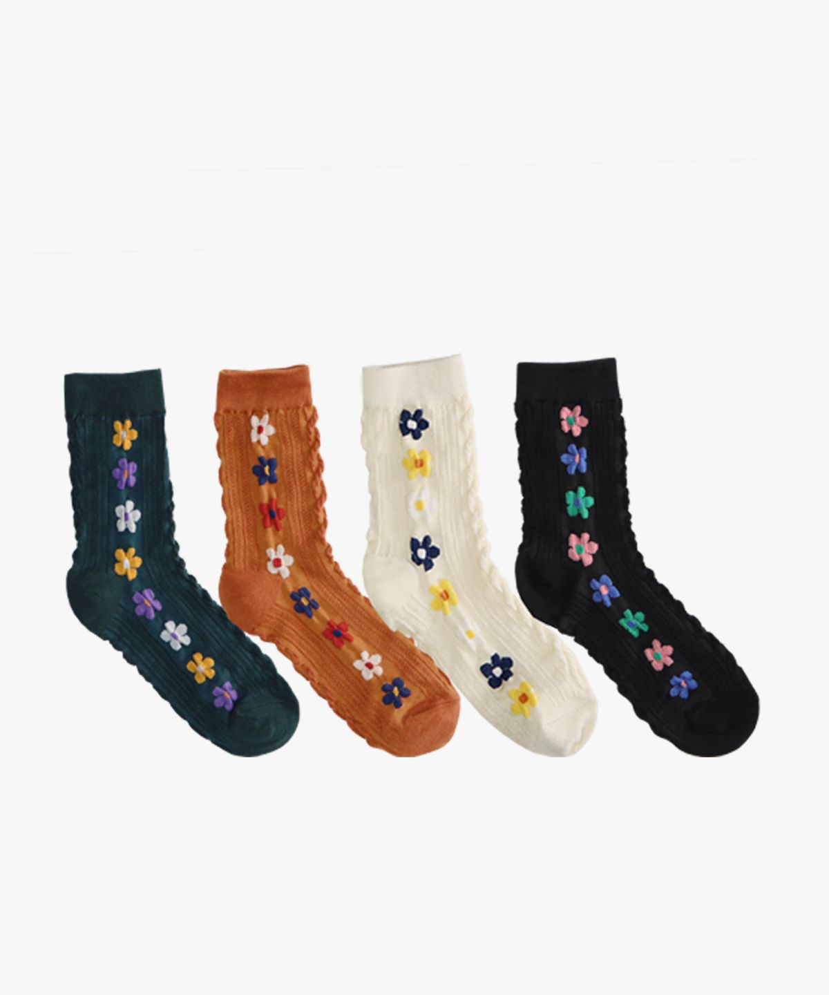 핑크파인애플(PINK PINEAPPLE) FLOWER JACQUARD SOCKS (3켤레 1SET)