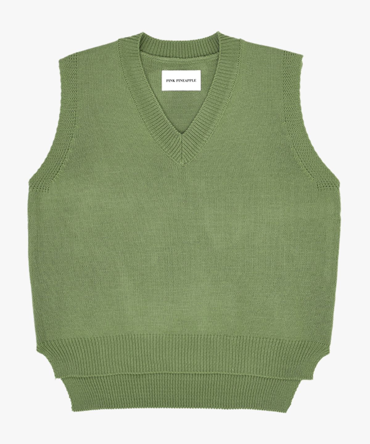 핑크파인애플(PINK PINEAPPLE) BOXY KNIT VEST_GREEN