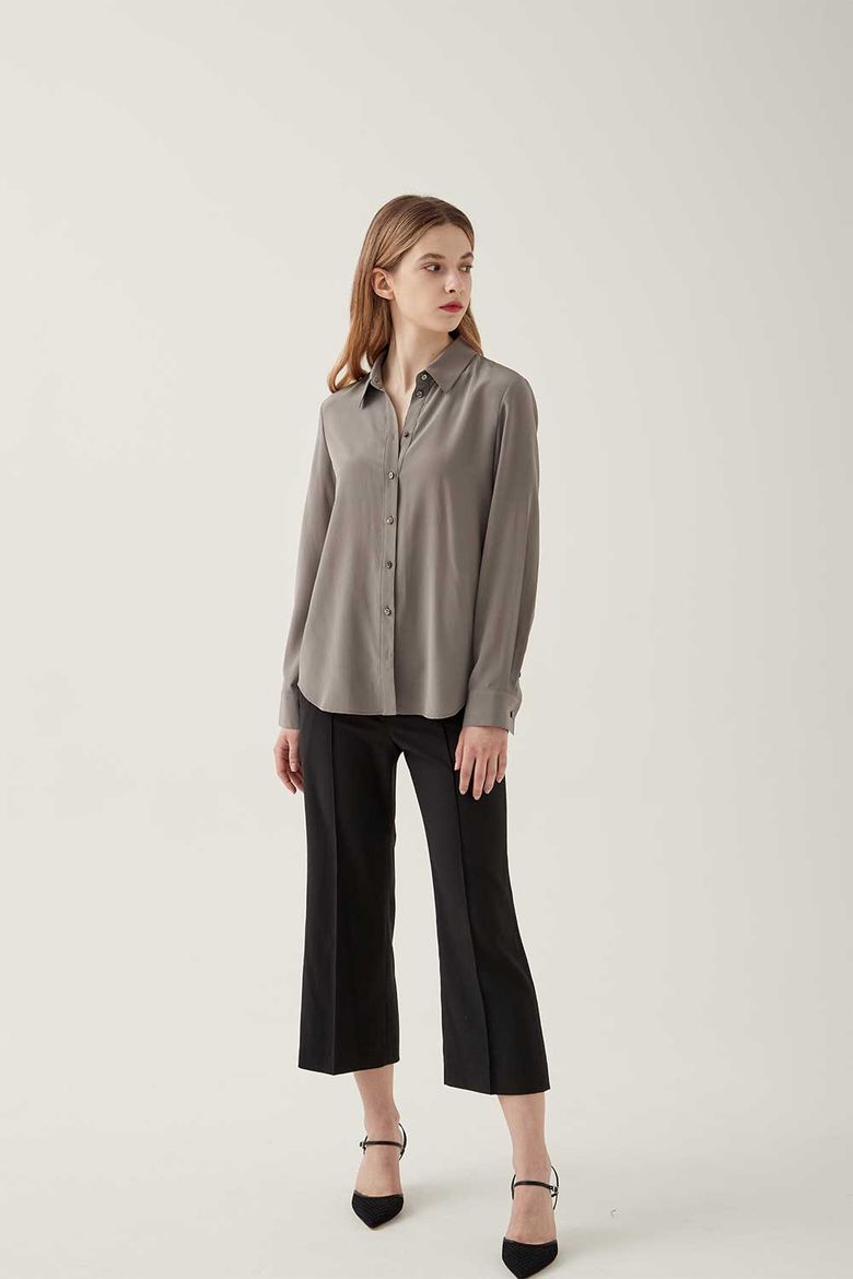 실크롱슬리브셔츠(grey)