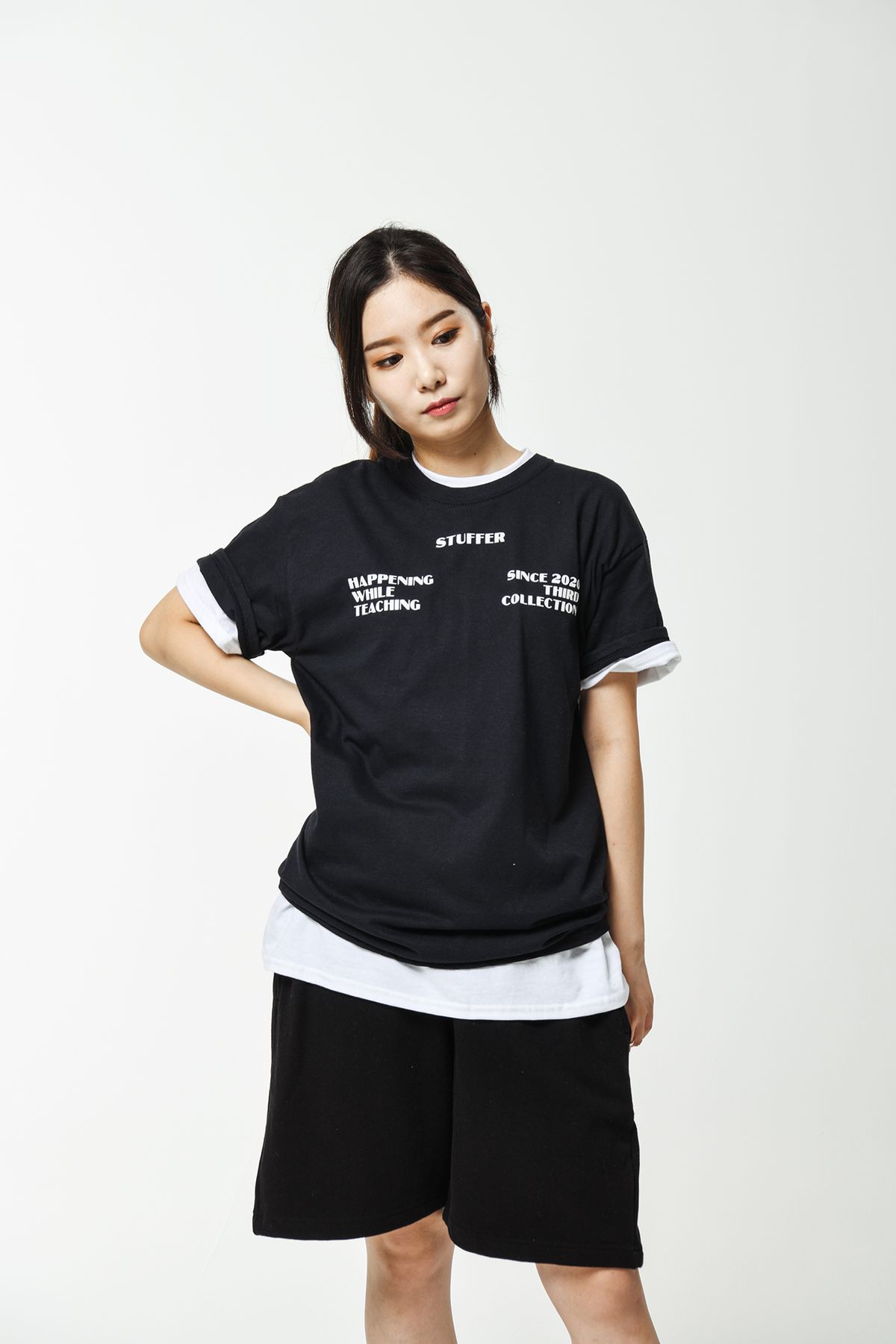 스터퍼(STUFFER) reflect logo T-shirts