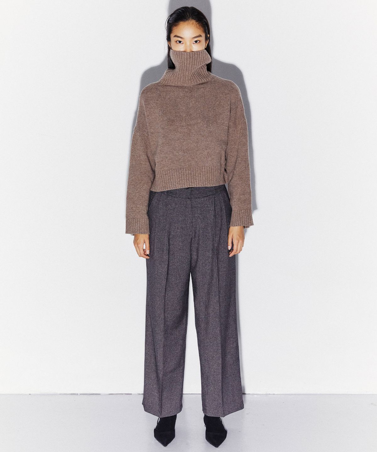 킴도(KIMDOH) WIDE PANTS CHARCOAL GRAY
