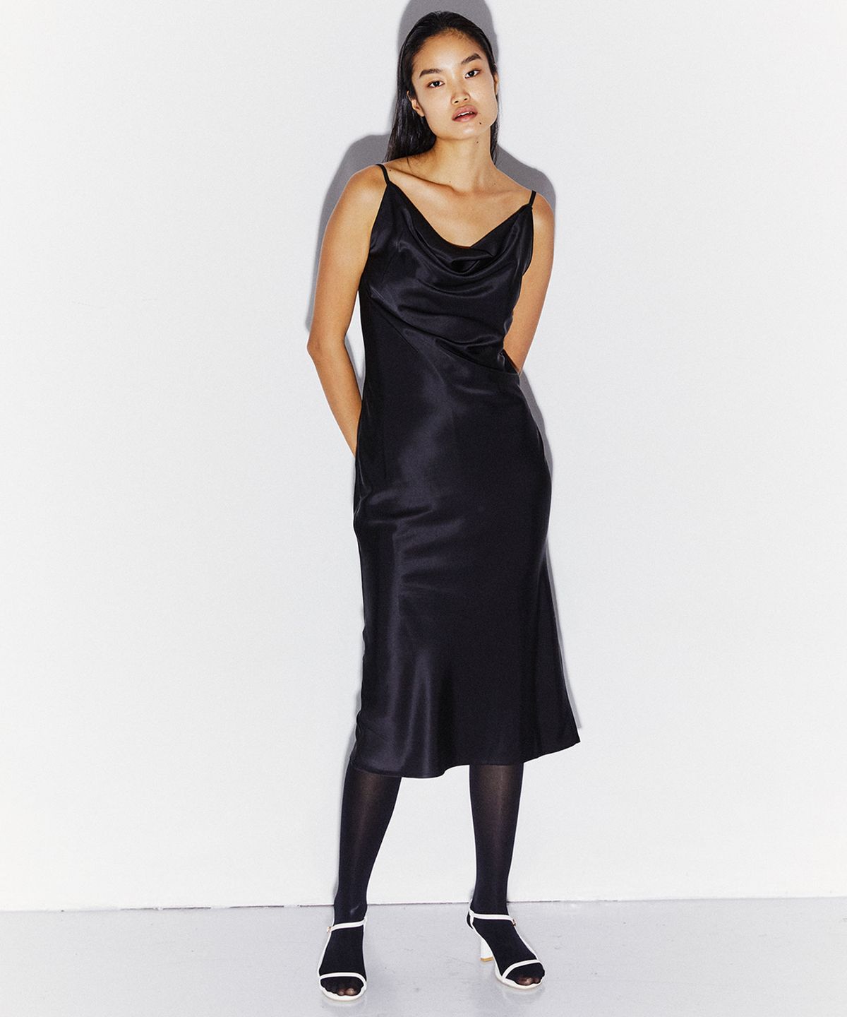 킴도(KIMDOH) DREYPE COWL DRESS BLACK