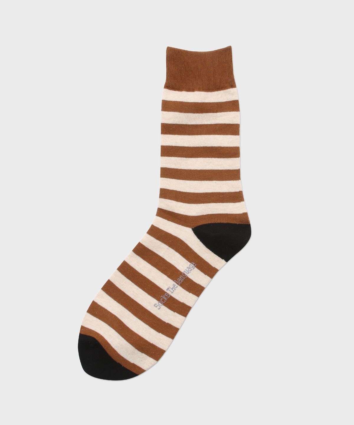 삭스더랭귀지(SOCKS THE LANGUAGE) 카멜 스트라이프 양말