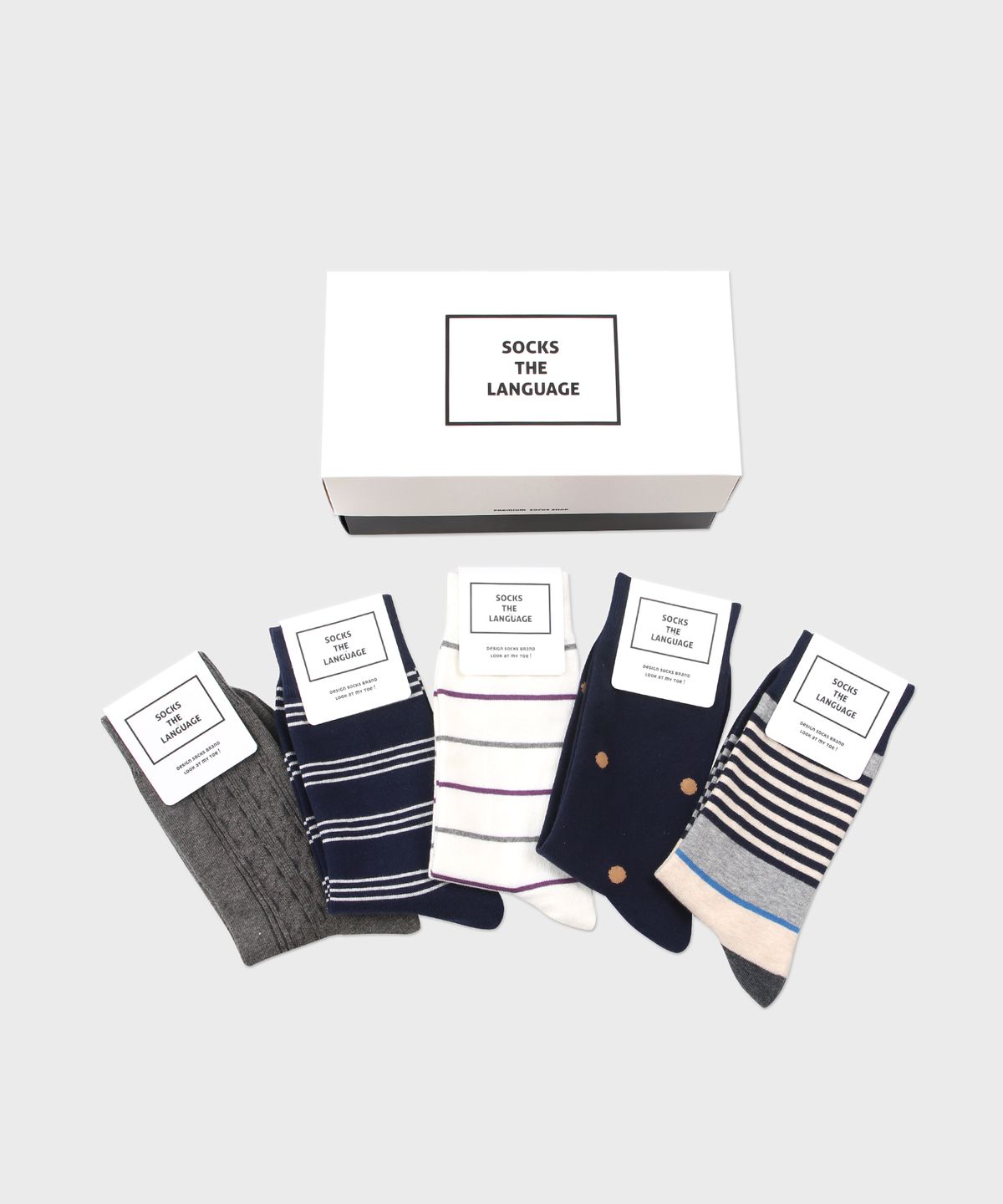삭스더랭귀지(SOCKS THE LANGUAGE) 커틀렛 양말 5SET