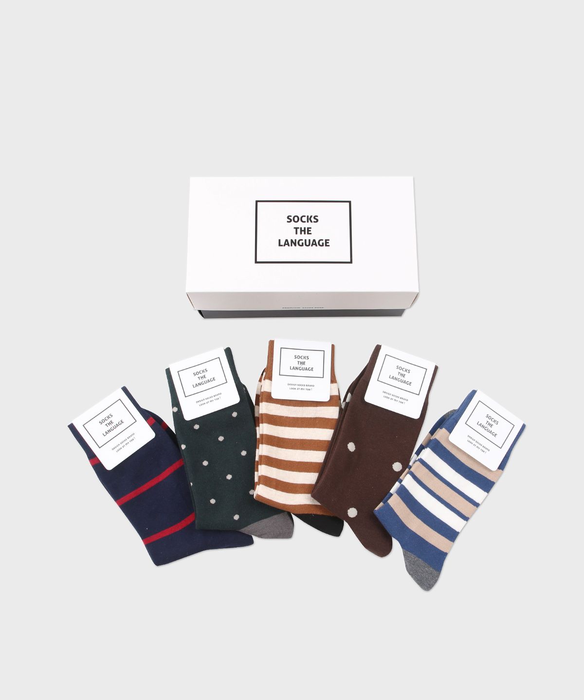 삭스더랭귀지(SOCKS THE LANGUAGE) 프레젠트 양말 5SET
