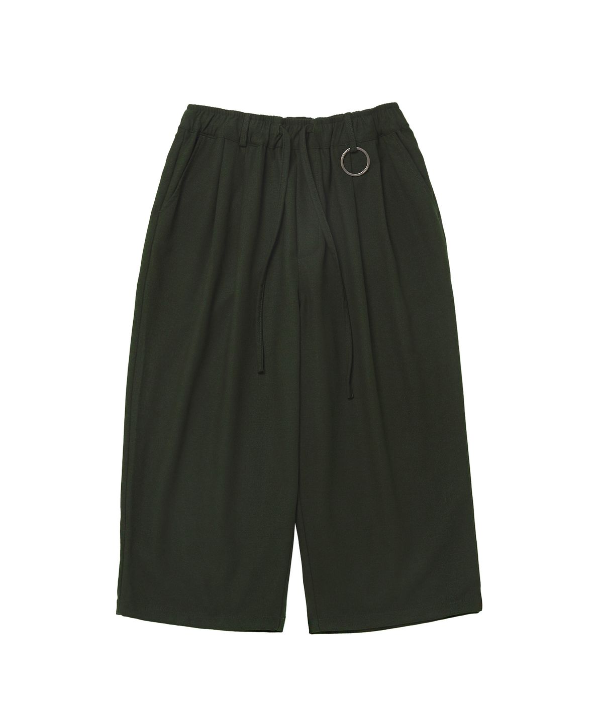 어낫띵(A NOTHING) BLENDING-WOOL CROP WIDE PANTS (Khaki)