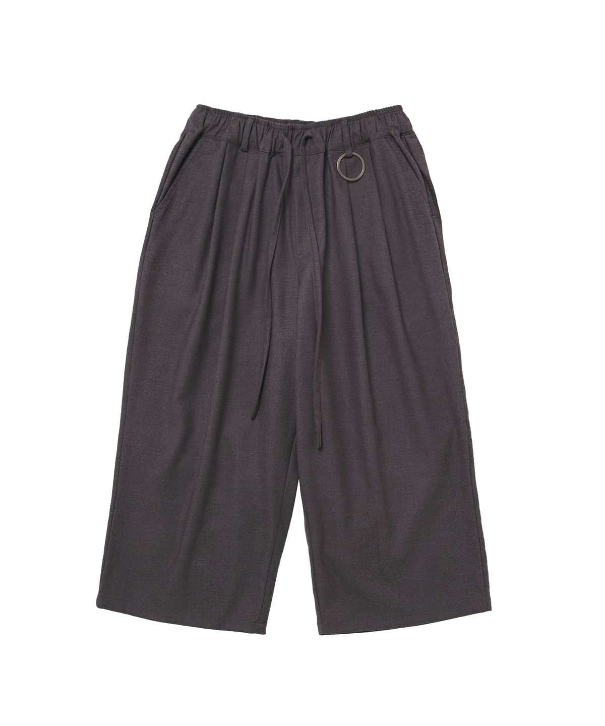 어낫띵(A NOTHING) BLENDING-WOOL CROP WIDE PANTS (Gray)