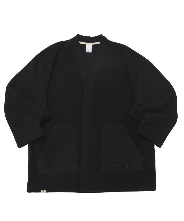 WARM-FLEECE HERITAGE CARDIGAN (Black)