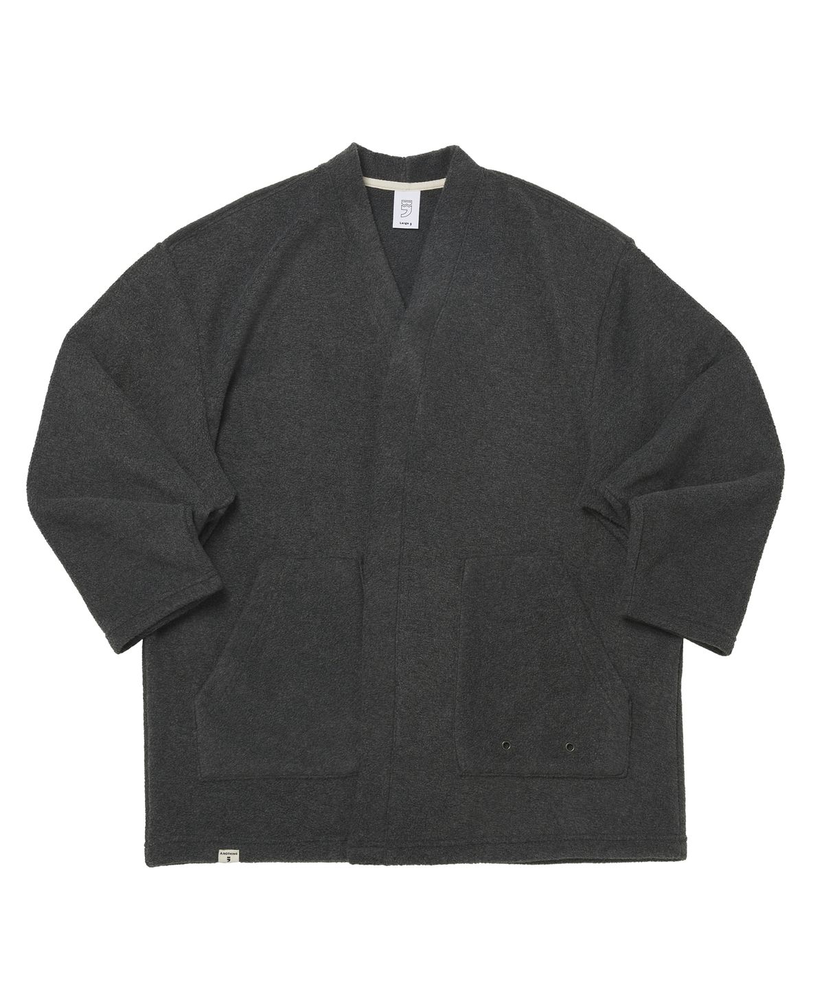 어낫띵(A NOTHING) WARM-FLEECE HERITAGE CARDIGAN (Charcoal)