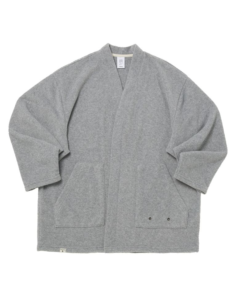 WARM-FLEECE HERITAGE CARDIGAN (Gray)