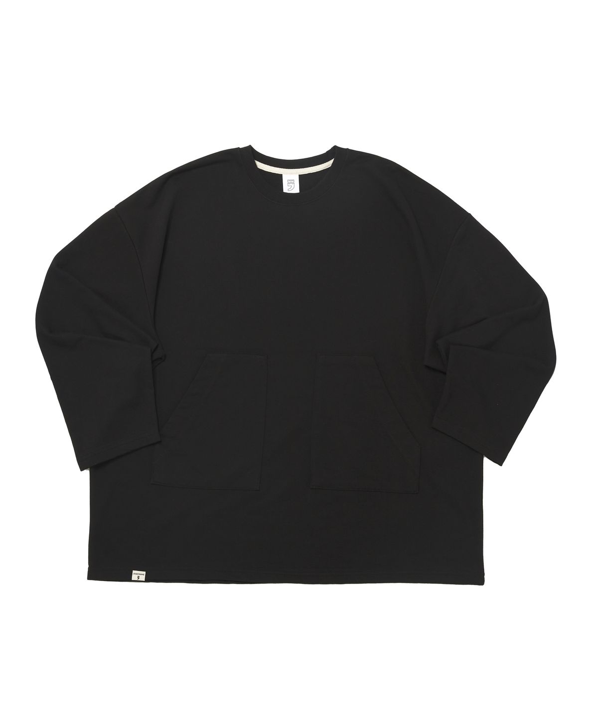 어낫띵(A NOTHING) VINTAGE P. DYEING TWO-POCKET BOX TEE (Black)