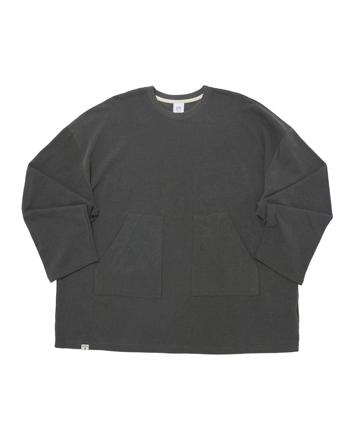 어낫띵(A NOTHING) VINTAGE P. DYEING TWO-POCKET BOX TEE (Charcoal)