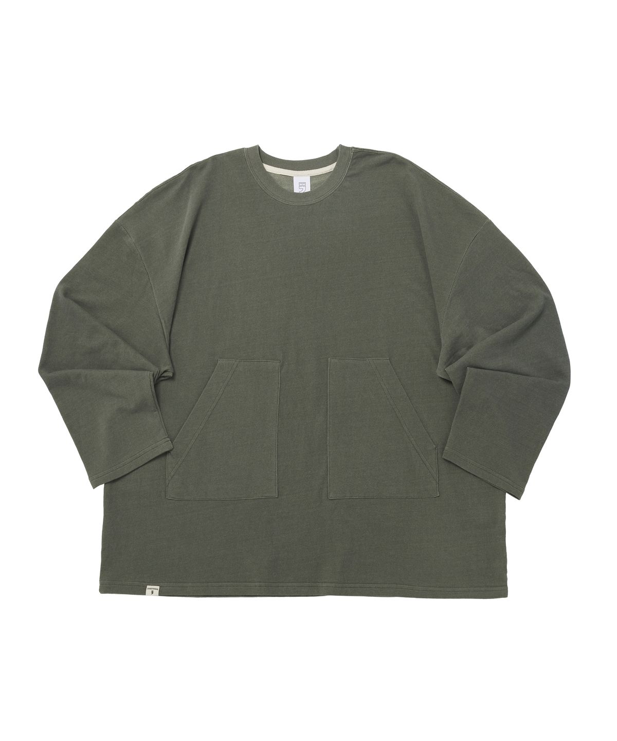 어낫띵(A NOTHING) VINTAGE P. DYEING TWO-POCKET BOX TEE (Khaki)