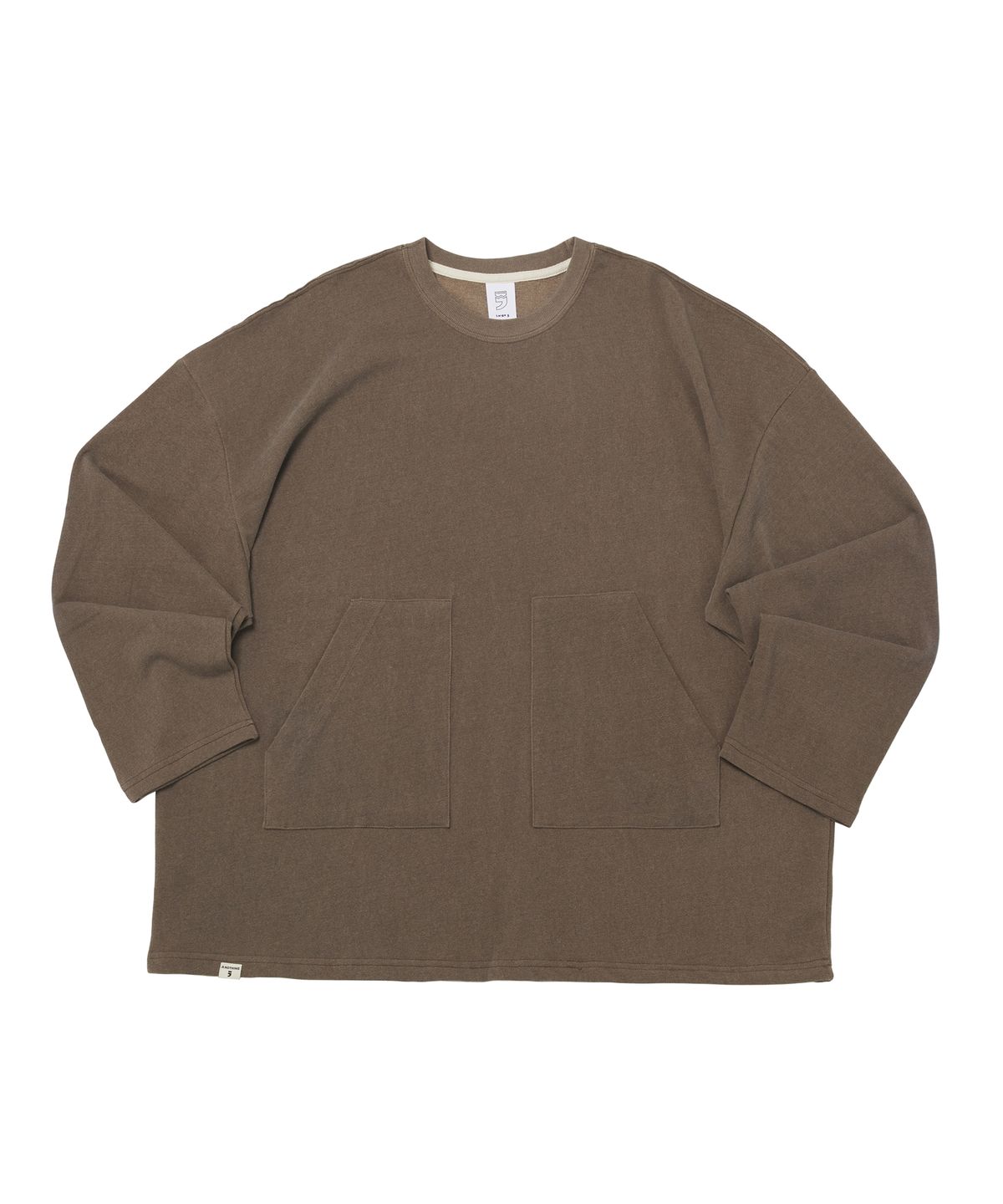 어낫띵(A NOTHING) VINTAGE P. DYEING TWO-POCKET BOX TEE (Brown)