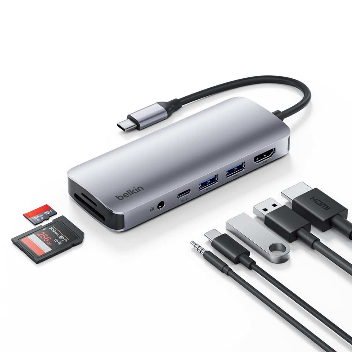 벨킨(BELKIN) 7in1 USB-C타입 멀티 허브 4K 60Hz AVC009fq