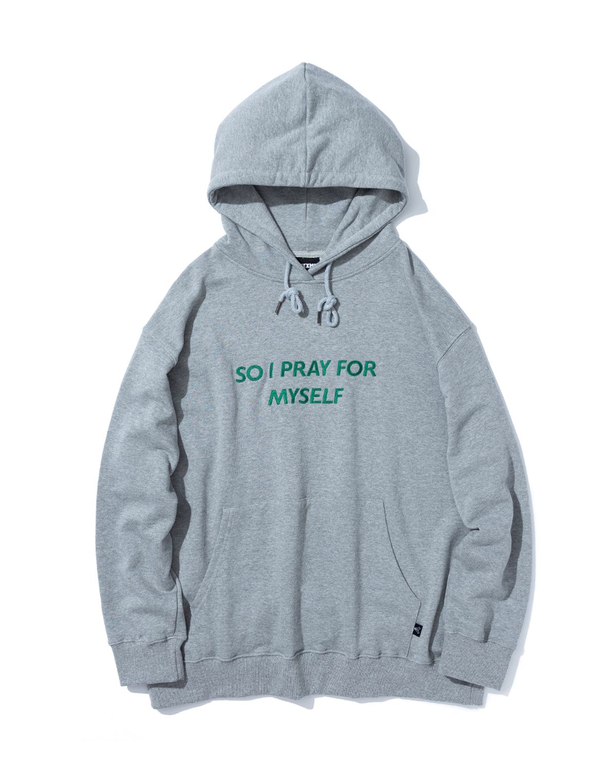 블랙스미(BLEXXME) SO I PRAY FOR MYSELF OVERSIZE FIT HOOD T-SHIRT GREY