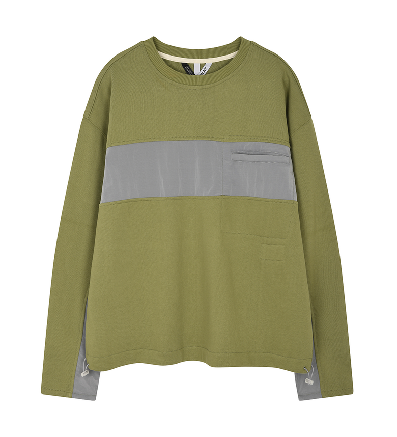 MARS RIDE TWO TONE트랙 스웨트셔츠  -KHAKI-
