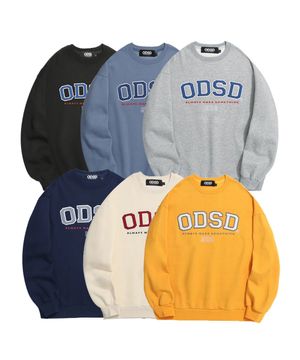 ODSD 아플리케 로고 맨투맨 티셔츠 - 6COLOR
