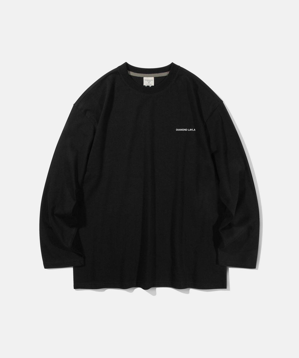 다이아몬드 레이라(DIAMOND LAYLA) Check Logo Long Sleeve T54 Black