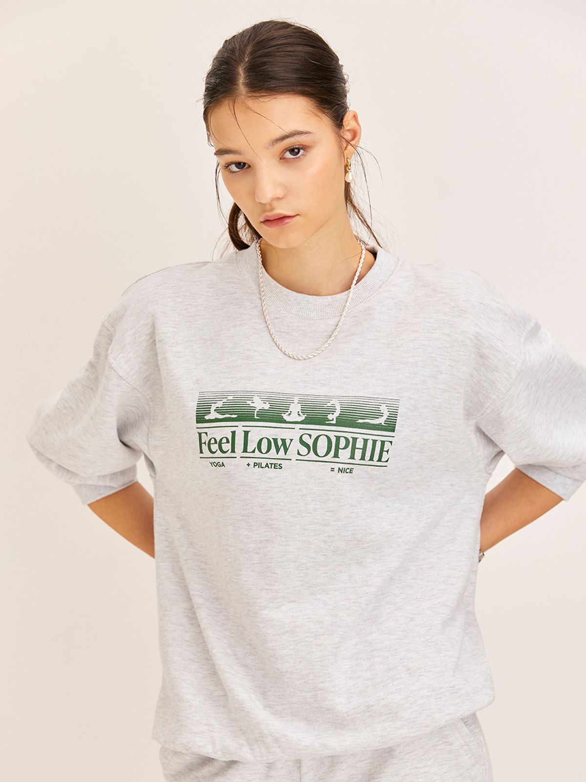 필로소피(FEEL LOW SOPHIE) 원마일 스웨트셔츠 그레이