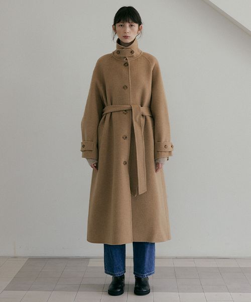 MUSINSA | LINGSEOUL handmade wool trench coat-camel