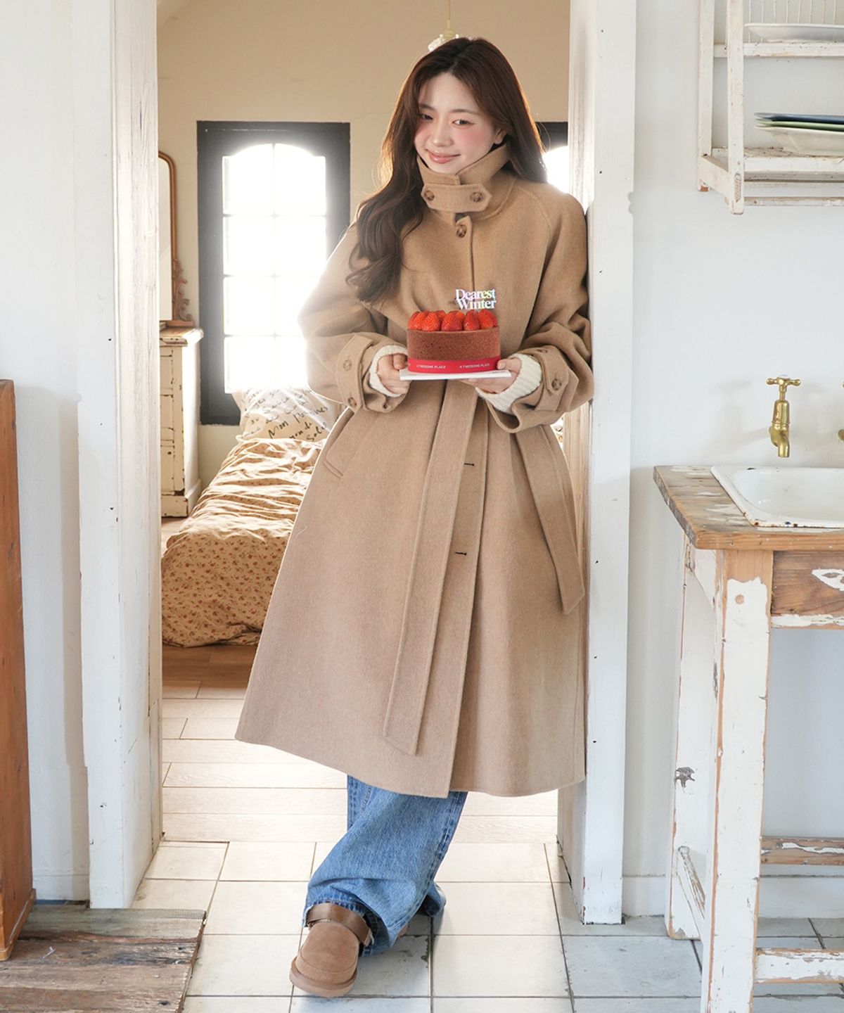 링서울(LINGSEOUL) handmade wool trench coat-camel