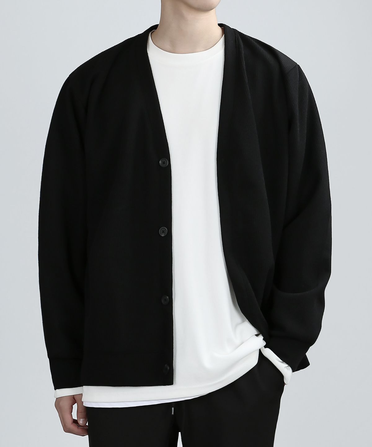 베리베인(VERYVAIN) GAFF TEX CARDIGAN (BLACK)