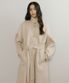 handmade wool trench coat-yellow beige