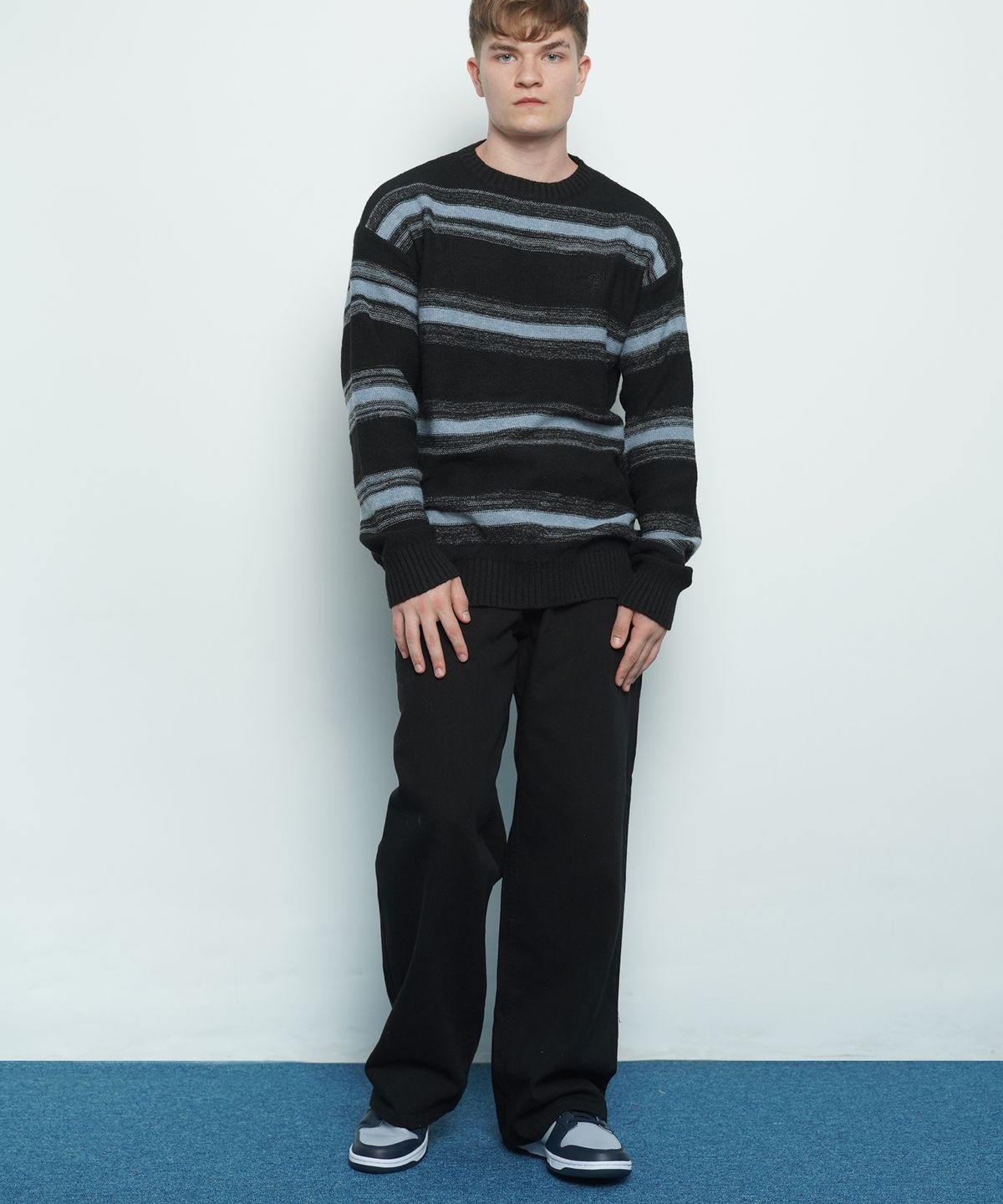 에이본(THE-ABON) M490 hit cotton wide pants black